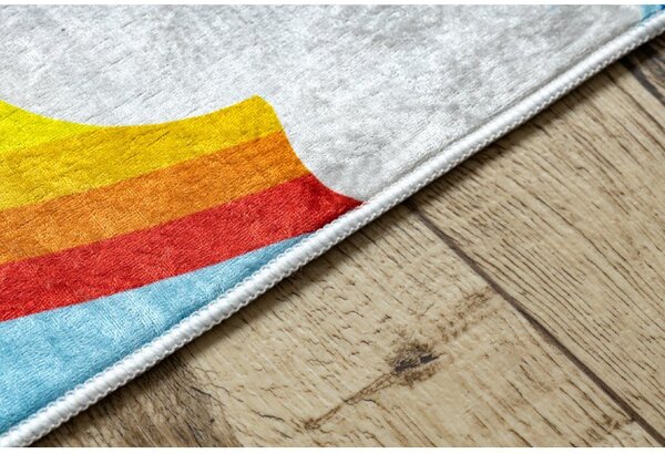 Makro Abra Dětský kusový koberec vhodný k praní BAMBINO 2685 Noemova Archa Zvířata Loď, Moře vícebarevný Rozměr: 80x150 cm