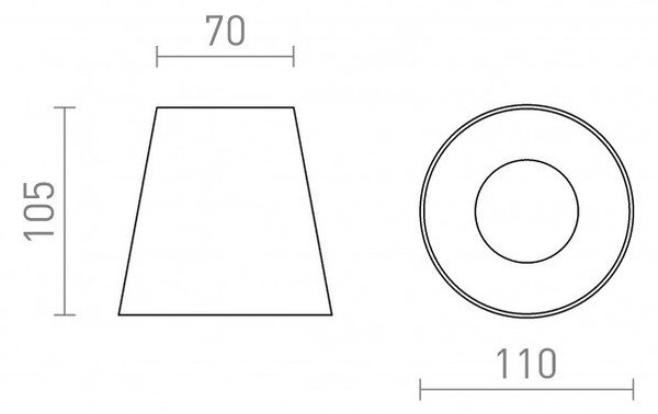 VOLCA stropní beton/dekor tmavý granit 230V LED GU10 5W - RED - DESIGN RENDL