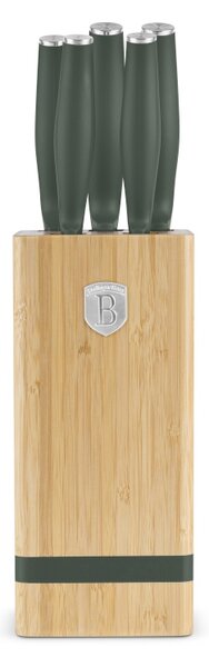 Sada nožů se stojanem BAMBOO 6 ks Matte Green Collection