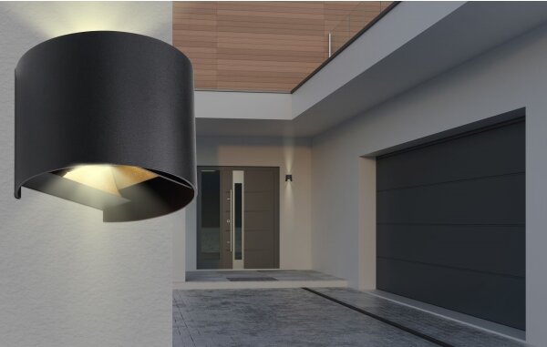 Globo 34168RB - LED Venkovní nástěnné svítidlo VERONIKA 2xLED/3W/230V IP44 černá