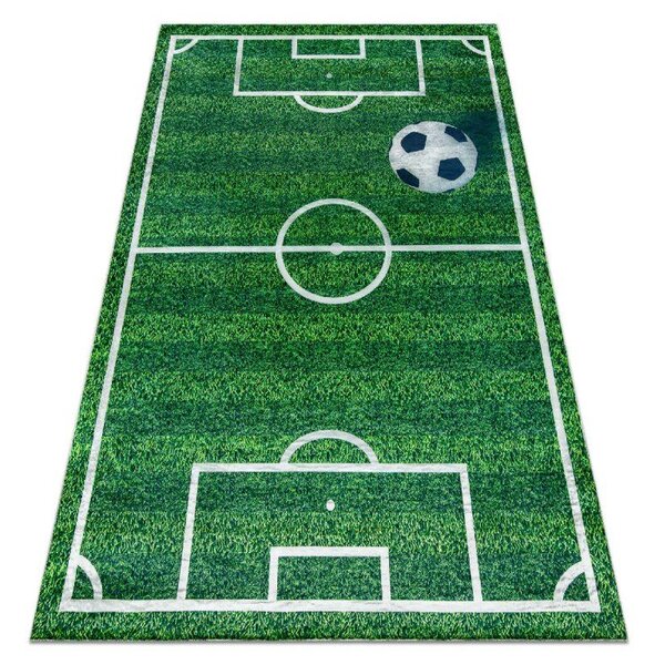 Makro Abra Dětský kusový koberec vhodný k praní BAMBINO 51760 Fotbal kopačák zelený Rozměr: 80x150 cm