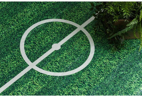 Makro Abra Dětský kusový koberec vhodný k praní BAMBINO 51760 Fotbal kopačák zelený Rozměr: 80x150 cm