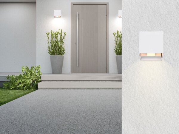 Globo 34168WS - LED Venkovní nástěnné svítidlo VERONIKA 2xLED/3W/230V IP44 bílá