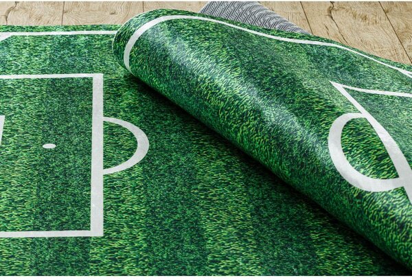 Makro Abra Dětský kusový koberec vhodný k praní BAMBINO 51760 Fotbal kopačák zelený Rozměr: 80x150 cm