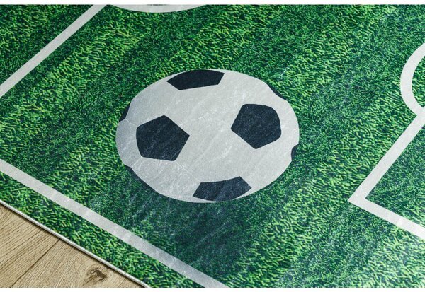 Makro Abra Dětský kusový koberec vhodný k praní BAMBINO 51760 Fotbal kopačák zelený Rozměr: 80x150 cm