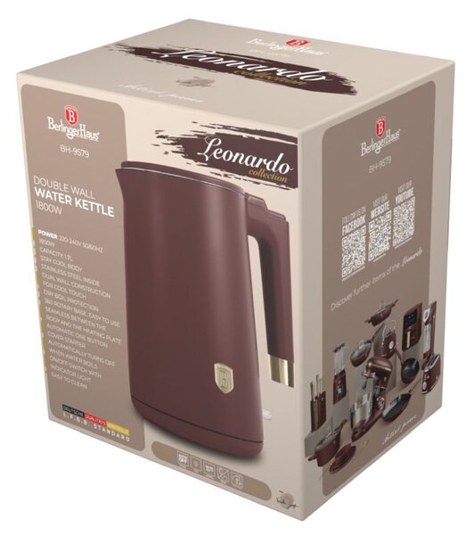Rychlovarná konvice s dvojitou stěnou 1,7 l Leonardo Collection