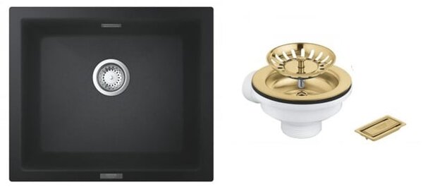 Sada granitový dřez Grohe K700 31654AP0, odtoková sada Grohe 40997GN0