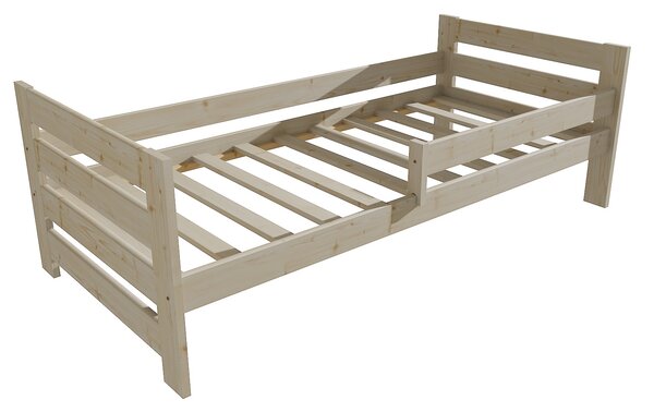 Vomaks Dětská postel se zábranou VMK005E KIDS Rozměr: 80 x 170 cm, Barva: surové dřevo