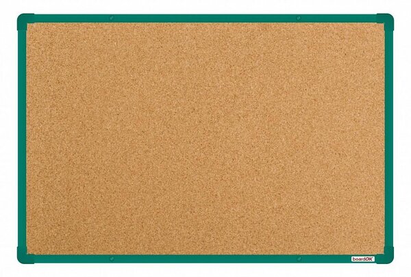 Korková nástěnka 60x90 (AL rám zelený)