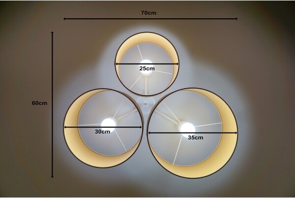 Duolla - Stropní svítidlo ROLLER TRIO 3xE27/60W/230V hnědá