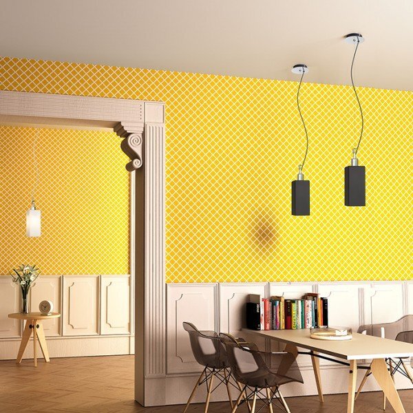 LIZ NEW závěsná černá chrom 230V E27 28W - RED - DESIGN RENDL
