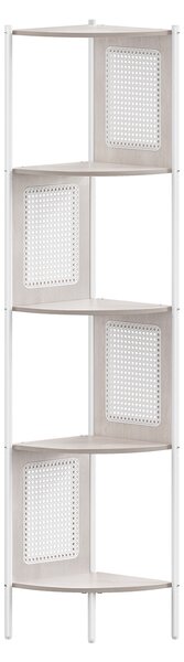 VASAGLE Rohový regál BOHO 32 x 156 x 32 cm bílý
