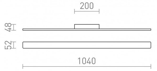 RED R14192 BONAREA 104 nástěnná černá satinovaný akryl 230V LED 18W 120° IP54 3000K - RED - DESIGN RENDL