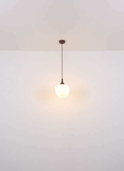 Globo 15548H1C - Lustr na lanku MAXY 1xE27/60W/230V bílá/hnědá