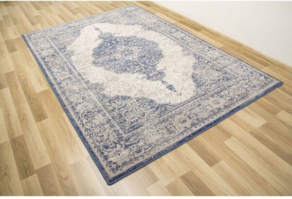Agnella klasický vlněný koberec Isfahan Zephyr Szary modrý Rozměr: 160x240 cm