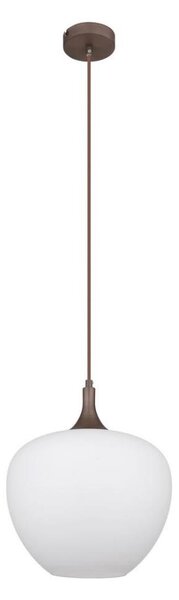 Globo 15548H1C - Lustr na lanku MAXY 1xE27/60W/230V bílá/hnědá