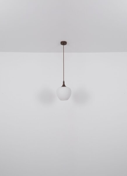 Globo 15548H1C - Lustr na lanku MAXY 1xE27/60W/230V bílá/hnědá