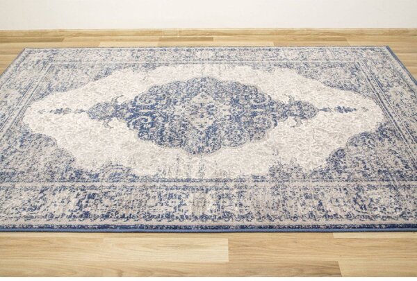 Agnella klasický vlněný koberec Isfahan Zephyr Szary modrý Rozměr: 160x240 cm