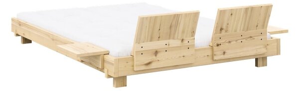 Dvoulůžková postel z borovicového dřeva s roštem v přírodní barvě 180x200 cm Social Bed – Karup Design