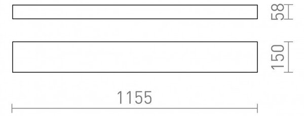 LARISA 115X15 DIMM stropní černá 230V LED 60W 3000K - RED - DESIGN RENDL