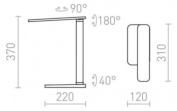 MAREK DIMM stolní černá 230V LED 6W 3000K 4000K 6500K - RED - DESIGN RENDL