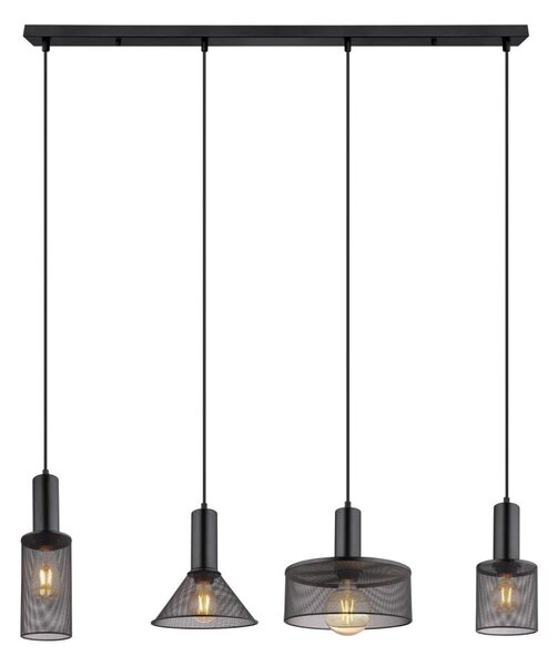 Globo 15648-4H - Lustr na lanku JEDD 4xE27/60W/230V černá