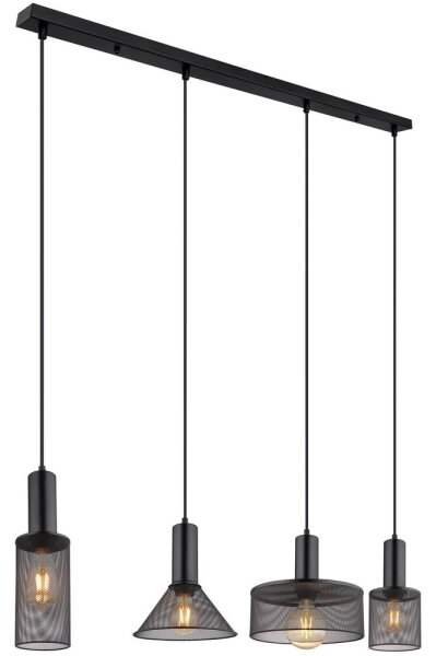 Globo 15648-4H - Lustr na lanku JEDD 4xE27/60W/230V černá