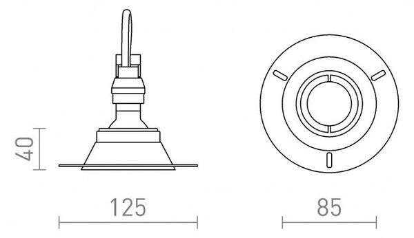 IPSO R IP65 zápustná bílá 230V GU10 9W IP65 - RED - DESIGN RENDL