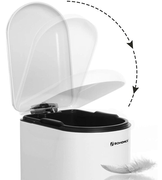 SONGMICS Odpadkový koš 10l bílý