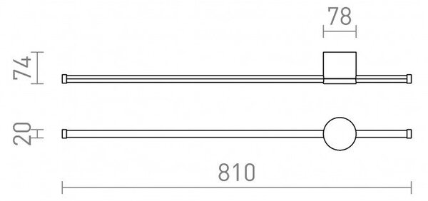 RED R14193 BEEM 80 nástěnná černošedá mléčný akryl 230V LED 14W 120° IP54 3000K - RED - DESIGN RENDL