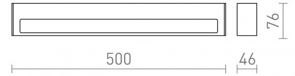 RED R14199 ASTER 50 nástěnná černá mléčný akryl 230V LED 2x10W IP65 3000K - RED - DESIGN RENDL