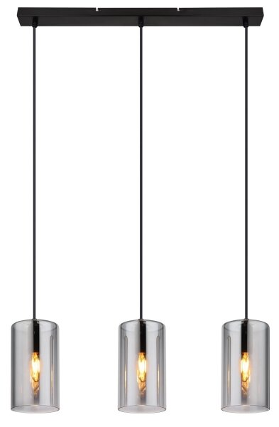 Globo 21002-3H - Lustr na lanku OLLY 3xE14/25W/230V černá