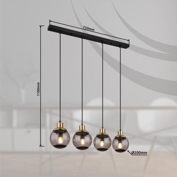 Globo 15860-4H - Lustr na lanku POTTER 4xE27/25W/230V