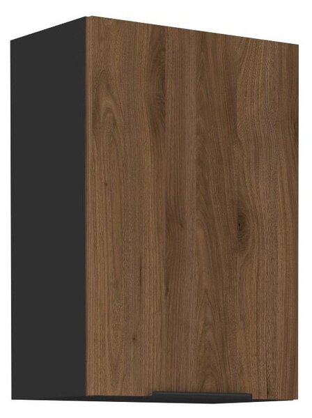 Horní kuchyňská skříňka TOVA - šířka 50 cm, ořech okapi / černá