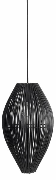 Závěsné bambusové svítidlo Fishtrap Black M Muubs
