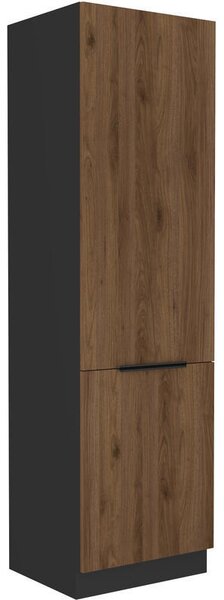 Potravinová skříň TOVA - šířka 60 cm, ořech okapi / černá