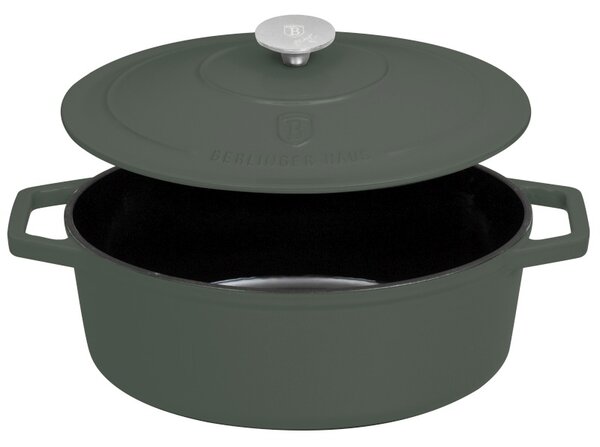 Pekáč litinový s poklicí 30 cm Matte Green Collection