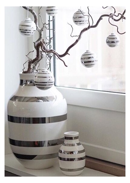 Váza Omaggio Silver 31 cm Kähler