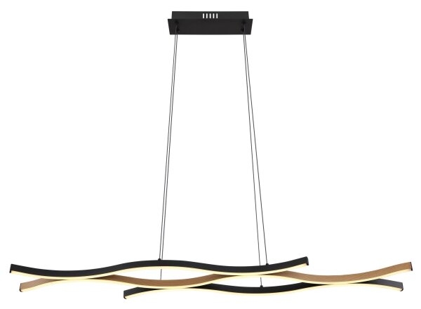 Globo 67206HW - LED Lustr na lanku GERONIMO LED/35W/230V černá/hnědá