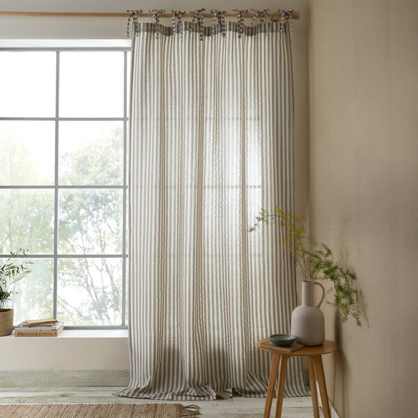 Šedý závěs 140x229 cm Zanzibar Woven Stripe – Pineapple Elephant