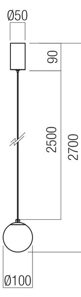 Redo Závěsné LED svítidlo IRIDES, 3W, Ø 100 mm Barva: Dichroická, Teplota světla: 3000K - teplá bílá