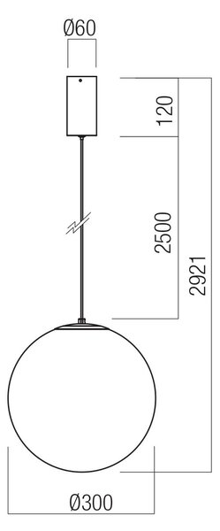Redo Závěsné LED svítidlo IRIDES, 12W, Ø 300 mm Barva: Transparentní, Teplota světla: 3000K - teplá bílá