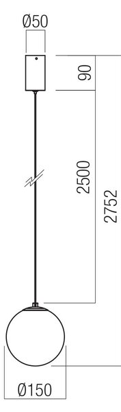Redo Závěsné LED svítidlo IRIDES, 5W, Ø 150 mm Barva: Dichroická, Teplota světla: 3000K - teplá bílá