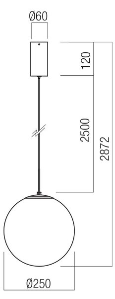Redo Závěsné LED svítidlo IRIDES, 10W, Ø 250 mm Barva: Dichroická, Teplota světla: 2700K - teplá bílá
