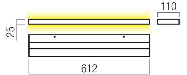 Redo Nástěnné LED svítidlo SEED, 30W, š. 612 mm Barva: Bílá