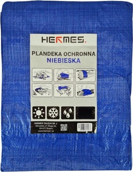 Hermes Ochranná plachta odolná proti povtrnostním vlivm 4x6 m s oky