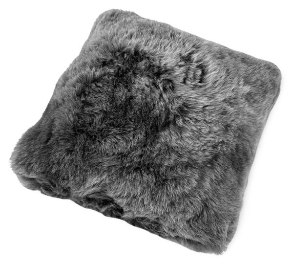 Polštářek z ovčí kůže - střižený chlup, oboustranný 50x50, šedý