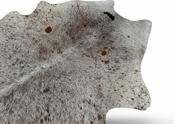 Koberec kusový kůže 2,7 m2, hnědobílá 410 sůl a pepř