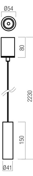 Redo Závěsné LED svítidlo TAKTO 8,6W, v. 150 mm Barva: Hnědo-černá, Teplota světla: 3000K - teplá bílá