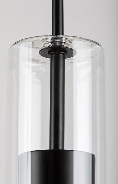 Rabalux 72047 - Lustr na lanku KALEVI 1xGU10/50W/230V čirá/černá